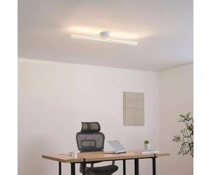 KOSILUM - Plafonnier ou longue applique épurée blanche 100 cm intensité variable - Telvo - Lumière Blanc Chaud Eclairage Salon Chambre Cuisine Couloir - - 4720 lm - LED intégrée - IP20