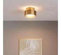 KOSILUM - Plafonnier spot doré IP20 15 cm - Prins - Lumière Blanc Chaud Eclairage Salon Chambre Cuisine Couloir - 8W - 1485 lm - LED intégrée - IP20