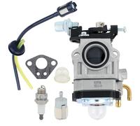 KOSIN Carburateur pour débroussailleuse 52cc 49cc 43cc Carbu Kit avec joint, tuyau, bougie d'allumage et filtre à essence, Convient à une grande variété de tondeuses à gazon, débroussailleuses