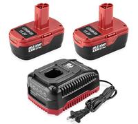 Kosiy YTPowerPal 2Pack 5.0Ah C3 Lithium Battery Replace for Craftsman 19.2 Volt Battery + Craftsman Battery Charger for XCP 130279005 1323903 130211004 Craftsman Charger 19.2V