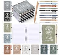 Kosiz Lot de 60 carnets à spirales chrétiens espagnols avec stylos à bille, verset de la Bible - Format A6 - Cadeau religieux et inspirant pour la fête des grands-parents, pasteur d'église (style