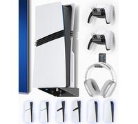 Kosker Support Mural PS5, Support PS-5 Compatible avec PS5/Slim/Pro, Stockage Universel pour Casque et Manette, Station Murale Verticale Métallique pour PS5, Kit de Montage Mural pour PS 5