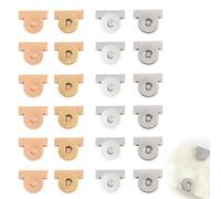 KOSLEOW 24 Pièces Boutons Pression Aimanté 20mm, Fermoir Sac Magnétique Sans Couture pour Sacs à Main, Portefeuilles, DIY 6 Paires Or & 6 Paires Argent Fermeture Aimantée Puissante