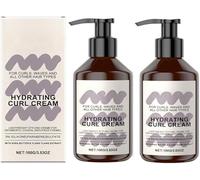 KOSLEOW 2PCS Crème Hydratante pour Boucles, 100g Curl Cream à l‘Huile d‘Avocat & de Coco, Crème de Coiffage sans Résidu, Pour des Boucles Souples et Sans Frisottis