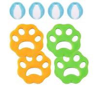 KOSLEOW Attrape Poils Machine à Laver, 8 Pièces Anti Poils Animaux Réutilisable, 4X Boule Anti Poil et 4X Boule Lavage, Enlève Poils de Chats et Chiens pour Vêtements, Literie, Canapé