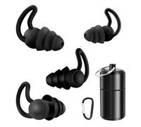 KOSLEOW Bouchons d'Oreille pour Dormir Anti Bruit, 2 Paires Boule Quies Sommeil en Silicone, Réutilisables Lavables Bouchon Oreille pour Natation, Concert, Motocyclette, Travail