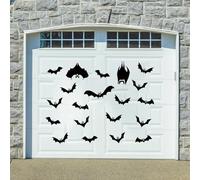 KOSLEOW Décorations Halloween Magnétiques 24PCS, Chauves-Souris avec Yeux Fluorescents pour Porte de Garage, Voiture, Mur, Fenêtre, Décoration Intérieure et Extérieure pour Fête d'halloween