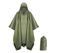 KOSLEOW Poncho Pluie Imperméable Adulte avec Capuche, 3 en 1 Cape de Pluie Réutilisable Léger pour Randonnée, Camping, Vélo, Moto Impermeable Homme Femme, Sac de Rangement Inclus