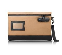 KOSMCCO Sac à Argent avec Serrure, Sac de Banque en Toile Durable, 30 x 20 cm, Orange, L, Classique