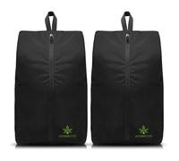 KOSMCCO Sac à crampons anti-odeurs - Sac à chaussures de football et de golf pour crampons malodorants et chaussures de sport, Noir, taille unique, 2Pcs, Sac à chaussures résistant aux odeurs avec