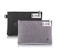 KOSMCCO Sac d'argent verrouillable, noir/gris, 6.5x10(2Pcs)