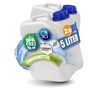 Kosmetex Lot de 2 bidons de 5 l, goût neutre, bidons d'eau pour eau et boissons, adaptés à un usage alimentaire et sans BPA, pour l'extérieur, le camping, la maison et le commerce - Fabriqué en