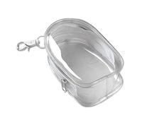 Kosmetiktasche Klein Für Handtasche - Beauty Bag Transparent | Wasserdicht Kulturbeutel Durchsichtig PP 6,5 x 4 x 10,5 cm - Makeup Poches Reise Organizer Mit Schlüsselanhänger, D, Fare riferimento