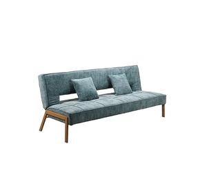 Kosmi Canapé Convertible Clic-Clac/BZ - Canapé Lit Dépliable - Couchage Quotidien ou Occasionnel - Gain de Place - Salon, Studio, Chambre d’Ami (Maui Bleu)