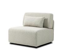 Kosmi Canapé Modulable Beige Mila | Canapé 2 Ajustable | Modules Indépendants (Gauche, Droit) | Tissu Bouclé Doux et Élégant (1 Module (M))