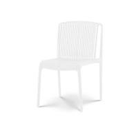 Kosmi - Chaise De Jardin Ou Terrasse Blanche En Résine Polypropylène 1