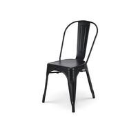 Kosmi Chaise en métal Noir Style Industriel - Finition Mat