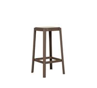 Kosmi Tabouret Oasis en Résine - Empilable, Léger, Cuisine, Îlot et Comptoir (Café, H65cm)