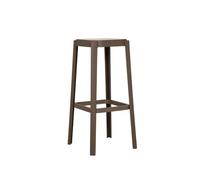 Kosmi Tabouret Oasis en Résine - Empilable, Léger, Cuisine, Îlot et Comptoir (Café, H75cm)