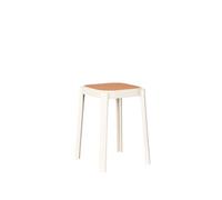 Kosmi Tabouret Oasis en Résine - Empilable, Léger, Cuisine, Îlot et Comptoir (Crème, H45cm)