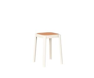 Kosmi Tabouret Oasis en Résine - Empilable, Léger, Cuisine, Îlot et Comptoir (Crème, H45cm)