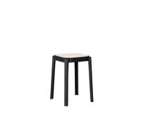 Kosmi Tabouret Oasis en Résine - Empilable, Léger, Cuisine, Îlot et Comptoir (Noir, H45cm)