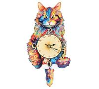 Kosmickiss Casse-tête 3D en bois pour adultes, kit de modèle mécanique de chat du Maine, horloge murale à faire soi-même, cadeaux pour les amoureux des chats, décoration d'intérieur, cadeaux créatifs