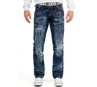 KOSMO LUPO Jean Homme Regular Fit Cargo Streetwear | Design 5 poches, détails cargo, denim pour loisirs, soirées et style urbain