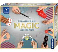 Kosmos 601799 L'école de magie Magic Silver Edition, apprentissage rapide des sorts, 35 astuces magiques, de nombreux ustensiles magiques, boîte magique pour enfants à partir de 8 ans et débutants, magie en 3 niveaux