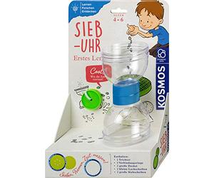 Kosmos 602338 Premier apprentissage : montre tamisée, séparation, mesure du temps, pour les enfants à partir de 4 ans, kit de chercheurs, jouet éducatif pour l'intérieur et l'extérieur, kit d'expérimentation pour enfants de maternelle, cadeau