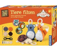 Kosmos 604684 L'école des Animaux Magiques - Feutrage d'animaux, Polyvalent, boîte pour bricoler des Porte-clés en Feutre, kit de Feutre pour 3 pendentifs, kit de démarrage en Feutre pour Enfants à