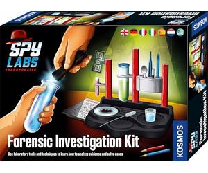 KOSMOS 617240 Spy Labs Incorporated Forensic Incorporated Investigation Kit de Laboratoire de détection, Analyse des preuves et des étuis de Solution, Jouets de détection pour Enfants, Instructions