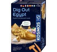 KOSMOS 617370 Trésor Pharaon Kit d'excavation pour déterrer de vraies pierres précieuses et sarcophages avec marteau et burin, kit d'expérimentation pour enfants à partir de 7 ans, instructions