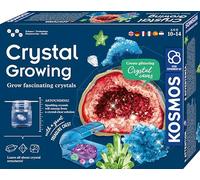 KOSMOS 617387 Cultiver des Cristaux - Faites Pousser des Cristaux fascinants - Kit Complet, Cristaux Flash Scintillants, Coffre au trésor, décoration, boîte d'expérimentation - pour Enfants à partir