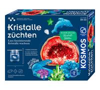 KOSMOS 645601 Cultiver des cristaux - Laissez pousser des cristaux fascinants - Kit complet, cristaux flash scintillants, coffre au trésor, décoration, boîte d'expérimentation - Enfants de 10 à 14 ans