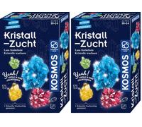 Kosmos 657840 Kit d'expérimentation de Culture en Cristal avec Cristaux dans Vos Couleurs préférées, succès d'élevage Rapide, pour Enfants à partir de 10 Ans, Cadeau (Lot de 2)