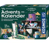 KOSMOS 661083 Calendrier de l'Avent 2024, expériences Les Plus Belles expériences de Noël, en 5 Minutes, pour Enfants à partir de 8 à 12 Ans, Calendrier de l'Avent Jouet Science