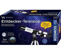Kosmos 676889 Télescope Explorateur Kit de démarrage pour débutants et Enfants à partir de 8 Ans, 2 oculaires pour 20x ou 100x, télescope de Voyage Portable, boîte d'expérimentation, Astronomie