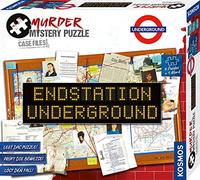 Kosmos 682170 Murder Mystery Puzzle Case Files - Endstation Underground, Puzzle d'expérience, Puzzle Meets Crime, seul ou en équipe, à partir de 16 ans, plusieurs puzzles, de nombreux éléments de preuve, jeu de thrime