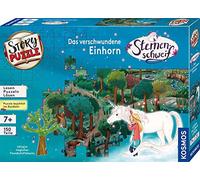 Kosmos 682279 Story Puzzle Starschweif La Licorne disparue, 150 pièces, Brille dans Le Noir, avec Histoire Courte Exclusive, Lecture, Puzzles, résolution d'énigmes, Jeu Amusant pour Les Enfants à