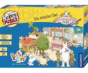 KOSMOS 682569 Puzzle d'histoire : L'école des animaux magiques détectée - Un mal glacé (100 T), un puzzle et un casse-tête avec une histoire courte exclusive, un cas de crime de premier lecteur pour les enfants à partir de 6 ans