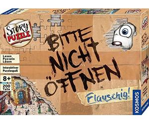 Kosmos 682576 Story Puzzle : Veuillez ne Pas Ouvrir - Moelleux ! 200 pièces, Puzzle et énigmes de la série Populaire de Livres, avec Histoire Courte d'aventure, pour Enfants à partir de 8 Ans, Cadeau
