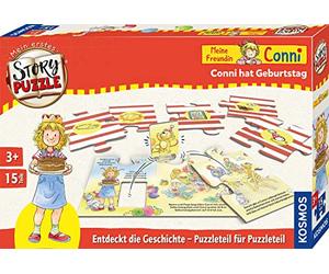 Kosmos 683481 Mon Premier Puzzle d'histoire : Ma Petite Amie Conni- Conni a Un Anniversaire, Un Puzzle interactif, Une Histoire de Participation, Un Jeu pour Les Plus Petits à partir de 3 Ans, 35