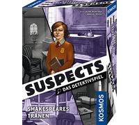 Kosmos 683634 Suspects - Les Larmes de Shakespeare, Le Jeu de détective, Jeu de Crime, Jeu de société en Tant Que Crime pour détecter, résoudre des Cas de à partir de 12 Ans pour 1 à 5