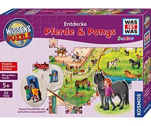 KOSMOS 683672 Puzzle interactif pour Enfants à partir de 5 Ans 54 Grandes pièces de Puzzle avec Poster décoratif pour Chambre d'enfant