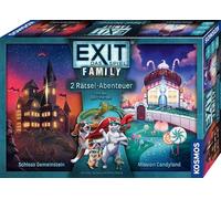 Kosmos 684662 EXIT® - Le Jeu Family, Deux Aventures énigmes du château Gemeinstein + Mission Candyland, Escape Room Jeu pour la Famille, EXIT Game Famille et Enfants à partir de 8 Ans