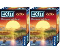 Kosmos 684983 EXIT - Le Jeu - Aventure sur Catan, Version en Allemand, Niveau : débutant, Escape Room, Exit Game pour 1 à 4 Joueurs à partir de 10 Ans, Jeu de société (Lot de 2)