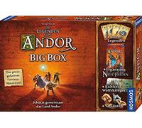 Kosmos Andor 683122 Les légendes d'Andor - Jeu de Base (connaisseurs de l'année 2013) et complément supplémentaire, Jeu de société coopératif Fantaisie à partir de 10 Ans
