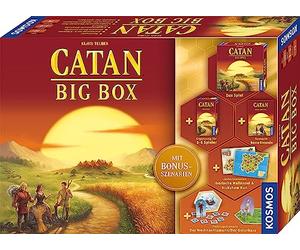 Kosmos Catan - 682941 - Big Box - 7 pièces - Kit de démarrage pour Catane - Le Jeu avec complément pour 5-6 et Extension avec scénarios Bonus - Colons de Catane (Version Allemande)