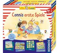 Kosmos Connis 681043 Premiers Jeux de Jeu avec Quatre Jeux de mémo, de Course et de Ponte, Jeu de société pour 2 à 4 Enfants à partir de 3 Ans, Ma Amie Conni